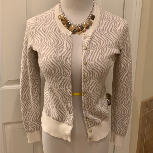 Banana Republic Factory Sweaters - Banana Republic Animal Print Cardigan Sweater